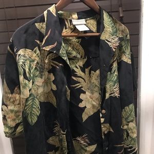 Short Sleeve Tropical Button Down